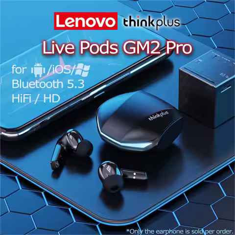 Lenovo Thinkplus Live Pods GM2 Pro Bluetooth 5.3 Earphones Game Headset Esports Low Latency Micropho