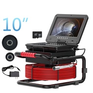 DVR Video Recorder Sewer Camera Pipe Video Inspection 2MP Camera 10'' Screen, Keyboard Meter Counter, 5*Zoom Drain Endoscope Borescope