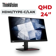 Lenovo ThinkVision P24h-20 24” QHD Monitor | USB-C HDMI LAN | Like New
