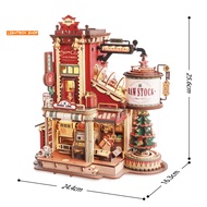 ROKR Dream Gift Factory EAB01 – DIY Wooden Robotime Music Box 3D Mechanical Gift Factory