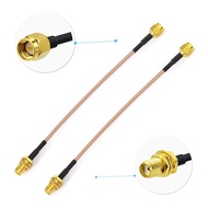 SMA Female Bulkhead Mount to SMA Male RG316 Antenna Extension Cable 6 inch 15cm 2-Pack Compatible wi