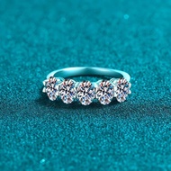 X-381 925 Sterling Silver Women's Ring, 2.5 Carat All Moissanite (Including Certificate)