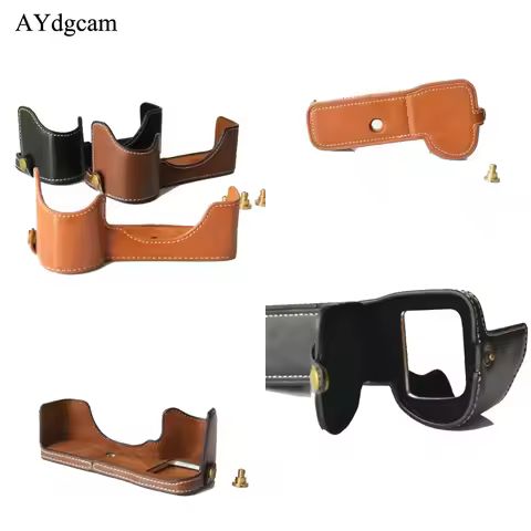 PU Leather Camera case For Sony ILCE-9 A9 A7 III A7R III A7R3 Half Body Protective Body Cover Case S