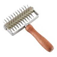 Pizza Needle Roller Non-stick Labor-saving Wood Tasty Bread Pastry Hole Puncher for Baking
