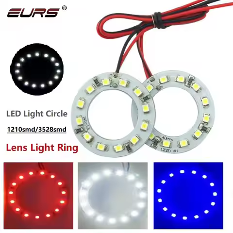 2PCS LED Ring Angle Eyes Car Headlight Halo Lights 1210 3525 Led Angle Eyes Bulb 40mm 60mm 80mm 100m
