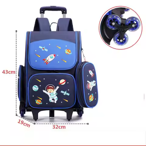 School Rolling backpack Bags school trolley backpackChildren school wheeled backpack for girls kids 