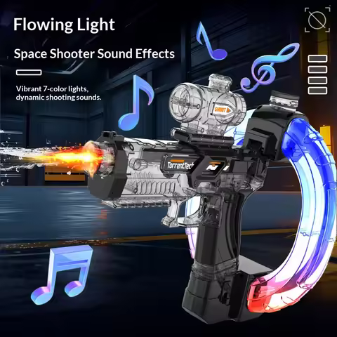 2026 New Adult Electric Cool Color Light Water Gun Strong Water Spray Automatic Water Absorber Summe