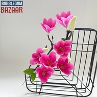 [BUBL] Artificial Magnolia Flower Single Stem 7 Blooms Fake Flowers for Home Decor