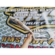 Knalpot Rms Muffler Original Inlet 38Mm Mio Sporty Mio J Mio Gt Mio