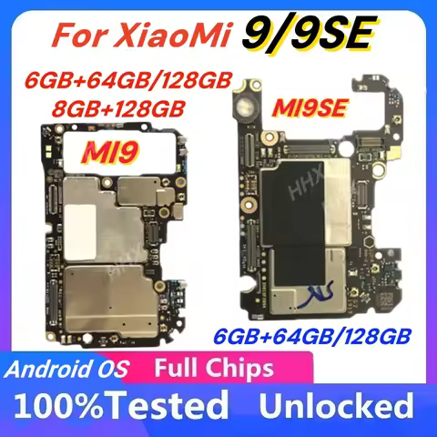 Original Unlocked For Xiaomi Mi9 MI9 SE Motherboard Mainboard Circuits Plate Full Chips Logic Board 