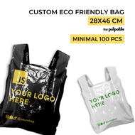 Custom eco friendly plastic bag 28x46 cm environmentally friendly plastic bag 28x46 cm eco friendly 