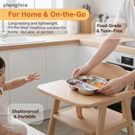 [SFI] Stainless Steel 4partment Dinner Plate Mess Tray Reusable Divided Plate for Buffet Parties Caf