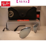 [Original]ray (2022)ban sunglasses 3025 aviator matte silver W silver mirror polar lens (rb3025 019/W3 58)