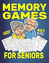 Memory Games for Seniors: 401 Easy Brain Exercises for Elderly | A Large Print Mind Puzzle Book | Fu