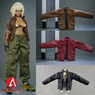 1/12 Scale Leather Jacket Cargo Pants Clothes Model Fit 6" Snail Shell Romankey Female Solider