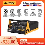 AUTOOL EM385 Programming Power Supply & Charger & Starter 400A Auto Battery Repair Real-time Car egu