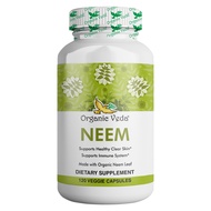 Organic Veda Neem Capsules, 1000mg - Organic Herbal Supplement Made with Ayurvedic India Neem Leaf P