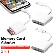 TF 2 in 1 Memory Card Reader TF+SD Card Reader/ iphone to Elementary School Card Laptop Data Transfe