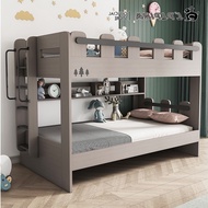 PSH Modern Double Decker Bed Frame Bunk Bed For Kids Adults Queen Bunk Bed With Drawer Mattress Set Get In And Out Of Bed Same Size