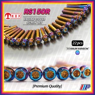 NOP (TOKYO) RS150R - ENGINE COVER SCREW SET (TITANIUM RAINBOW/GOLD COLOR)[22 PCS] Motorcycle Flange 