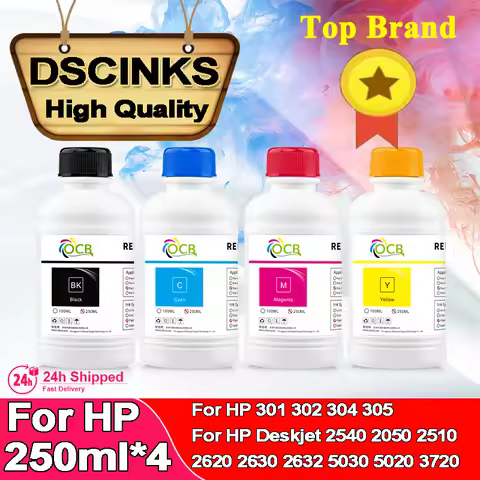 250ml For HP 301 302 304 305 Dye Ink for HP301 Deskjet 2540 2050 2510 2620 2630 2632 5030 5020 3720 