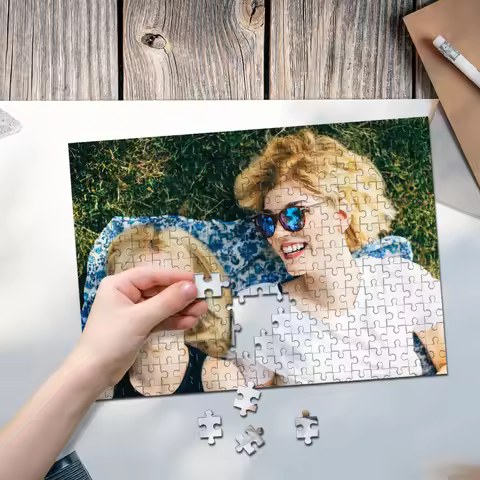 35/300/500/1039pcs Personalized Custom Photo Puzzle Friend DIY Photo Puzzle Portrait Personalized Bi