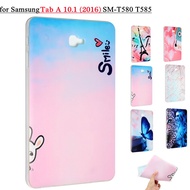 Samsung Galaxy Tab A 10.1 (2016) T580 T585 Soft TPU Cartoon Painted Tablet Covers TabA 10.1" SM-T580