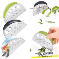 PATH Vanilla Vegetable Greens Leaf Remover, 7 Holes Stainless Steel Herb Cutter Stripper,  Portable 