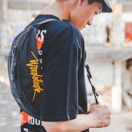 WOODSTUCK Top Cover Embroidered Waist Bag-Black Orange