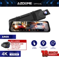 【AZDOME】AR09 2160P/4K Ultra HD Rear Mirror Front & Rear DashCam Night Vision