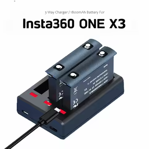 New 1800mAh Battery For Insta360 0NE X3 Li-on Rechargeable Battery Charge Hub Insta 360 X3 Charging 