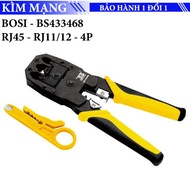 Kìm bấm thi công mạng Bosi BS433468 rj45 - rj11 - rj12 bấm cắt tuốt dây mạng