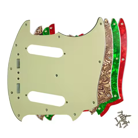 Feiman Guitar Parts Pickguard With 12 Screws For Fender American Mustang Guitar Pick Guard Best Qual