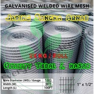 GALVANIZED WIRE MESH 3FT X 100FT X 18G / JARING BESI SANGKA ARNAB / JARING BESI GALVANIZED /DAWAI BE