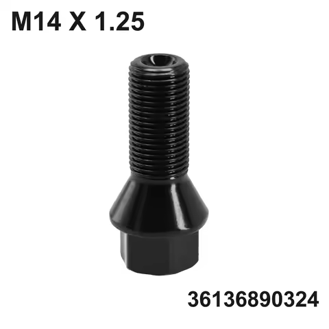 1pc Wheel Nut Stud Bolt 36136890324 M14 X1.25 Black Wheel Locking Lug Bolt Nut For BMW F25 X3 F10 E7