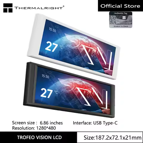 Thermalright TROFEO VISION LCD IPS full-color LCD screen，6.86 inches/magnetic/1280*480 resolution/US