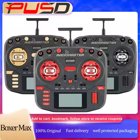 Original RadioMaster Boxer Max Version CNC AG01 Hall Gimbals Carbon Fiber ExpressLRS 2.4G 16ch RC FP