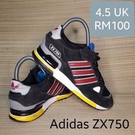READY STOCK | Kasut Bundle | Adidas | ZX750 | 4.5 UK | Black