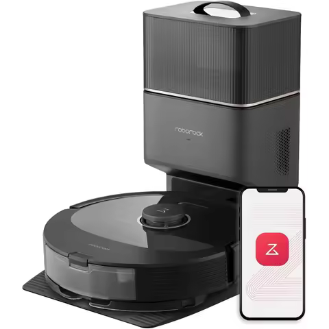 Q8 Max+ Robot Vacuum and Mop Self-Emptying Reactive Tech Obstacle Avoidance 5500 Pa Suction Black Re