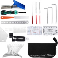 Guitar Guitar t-Piece Set File Tool Kit Type Ruler Tool Set Triangle Ruler Allen Wrench 25 2B6L