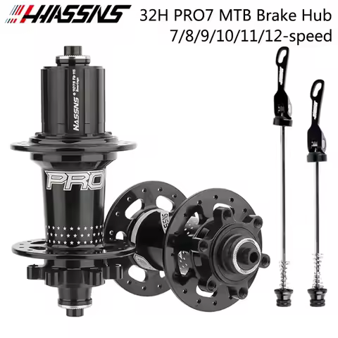 HASSNS PRO7 Bicycle Hub 32 Holes Mountain MTB Bike Freehub 32H Cube 7/8/9/10/11/12 Speed 6 Pawl Disc