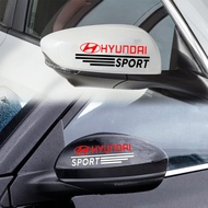 2pcs HYUNDAI Sport Side Mirror Sticker Decal for Car Rearview Mirror Vinyl Waterproof Design