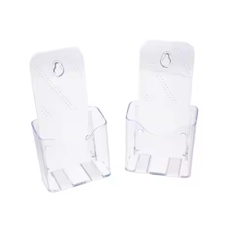 Booklet Plastic A6 Brochure Holder Acrylic Clear Pamphlet Holder Organizer High Quality Flyer Displa
