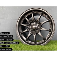 New sport rim ce28 gunmetal 15x7jj 4x100/114.3 et37 Johor baru