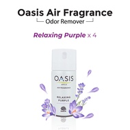 4x Oasis Smoke Eliminator Spray Relaxing Purple 24ml, Remove Odor (Tobacco, Kitchen Smoke, Toilet Sm