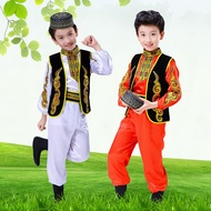 [Ready Stock] Children's Performance Costume Minority Ethnic Costume Xinjiang Wei Ethnic Costume Wei