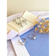 白色莫桑钻戒指 2ct (S925银) White Moissanite Ring 2ct (S925 Silver)