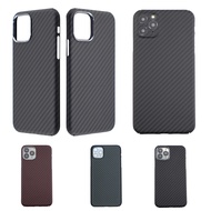 Pure Carbon Fiber Lens Protection Phone Case for iPhone 12 11 Pro Max 12 Mini Ultra Thin Real Aramid Fiber Hard Cover Case Shell