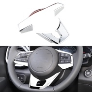 Car Steering Wheel Trim for Kia Cerato Forte Seltos K3 2019 2020 2021 Decoration Chrome Sticker Inte