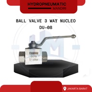 BALL VALVE 3WAY HYDRAULIC NUCLEO DU-08